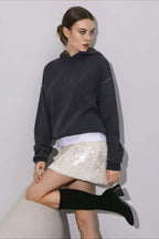 Studded Oversized Pullover Hoodie