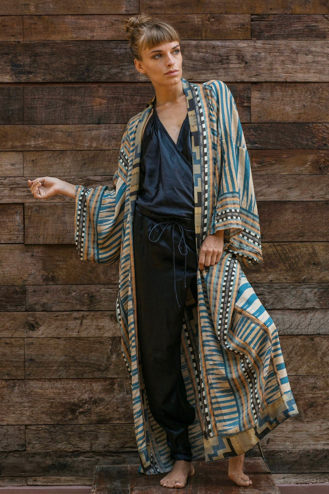 Geometric Print Loose Fit Beachwear Cover Up Main image