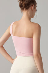 Romantic Single Shoulder Corset Bodycon Crop Top