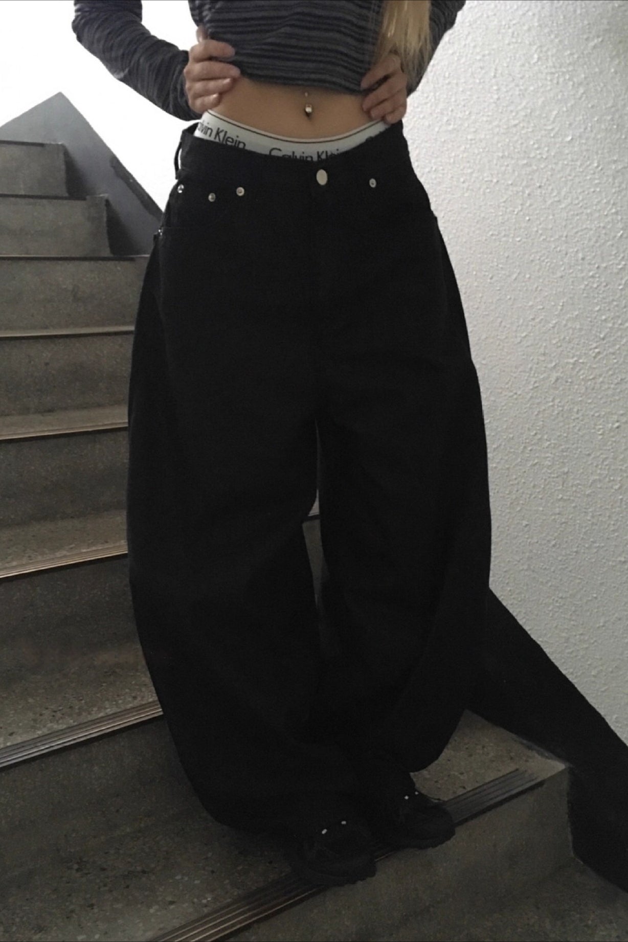 Black Leopard Cross Graphic Loose Curved Leg Jeans Secondary image