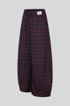 Plaid Baggy Barrel Leg Streetwear Pants