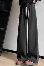 High Waist Plush Draped Knit Pants