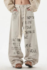 Apricot Graffiti Straight Denim Jeans