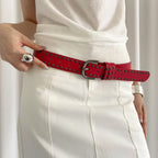 Y2K Punk Studded Wide Leather Belt