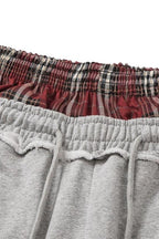 Vintage Stripe Embroidery Relaxed Double Waist Pants