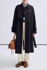 Midi Intellectual Trench Line Overcoat