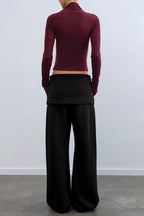 Detachable Cape Knit Top
