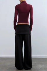 Detachable Cape Knit Top