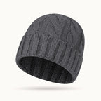 Solid Color Ribbed Ponytail Beanie Hat