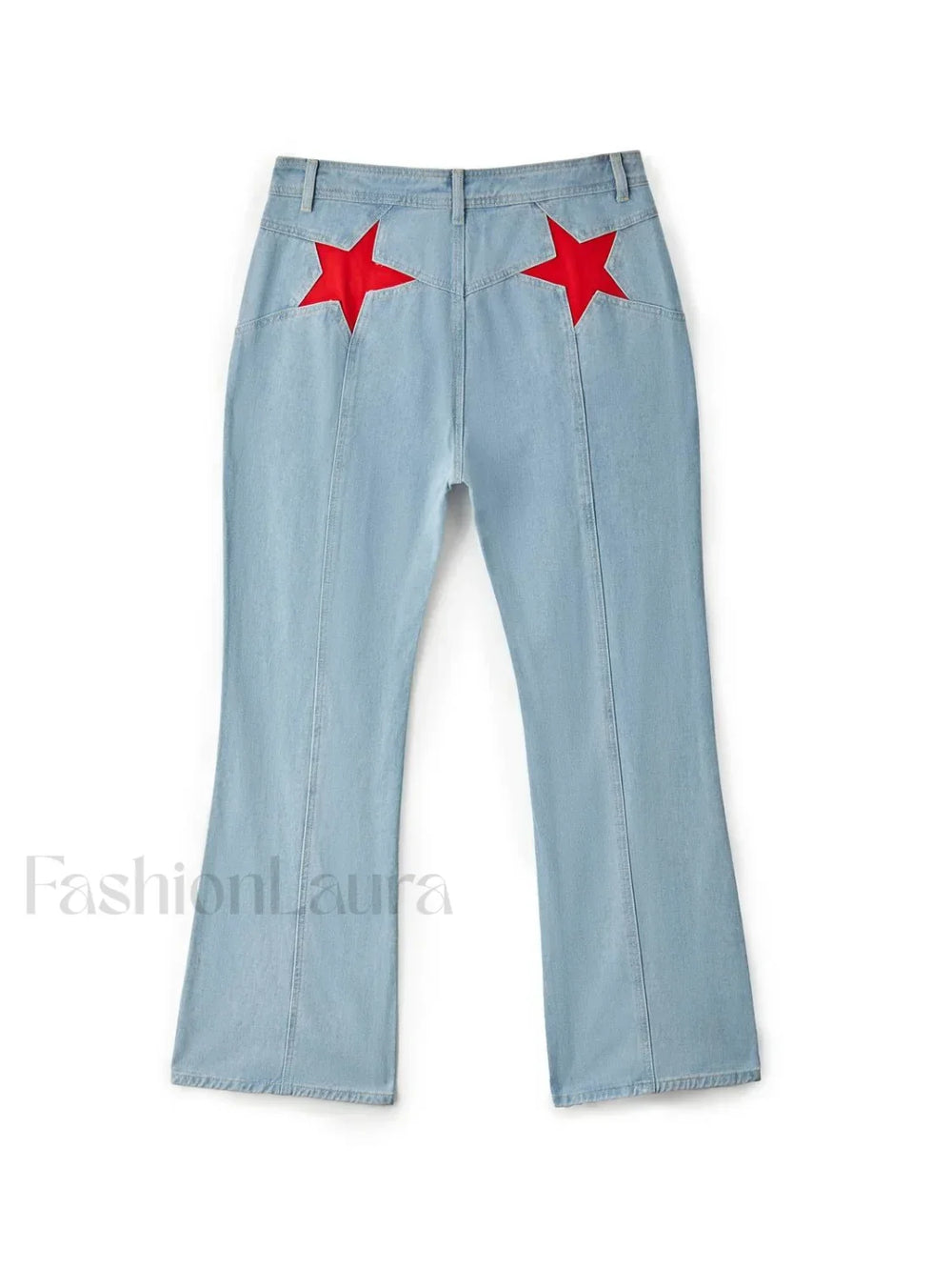 Back Star Patchwork Flare Jeans Flare Jeans