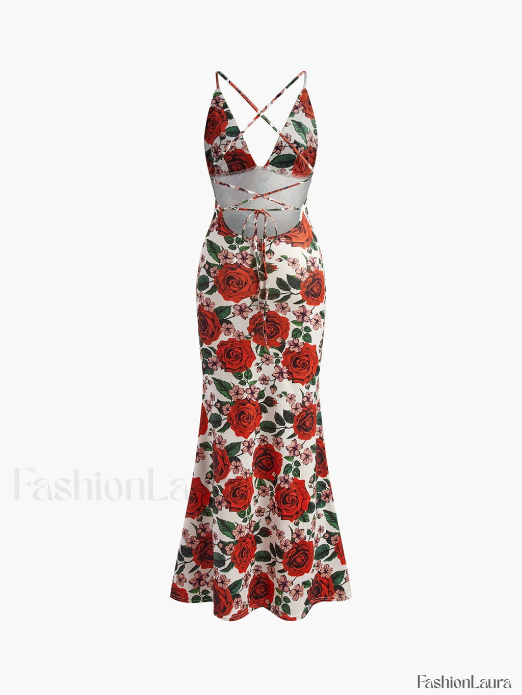 Backless Floral Long Dress Dresses