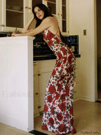 Backless Floral Long Dress Dresses