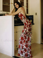Backless Floral Long Dress Dresses