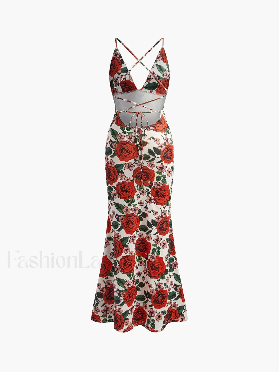 Backless Floral Long Dress Dresses