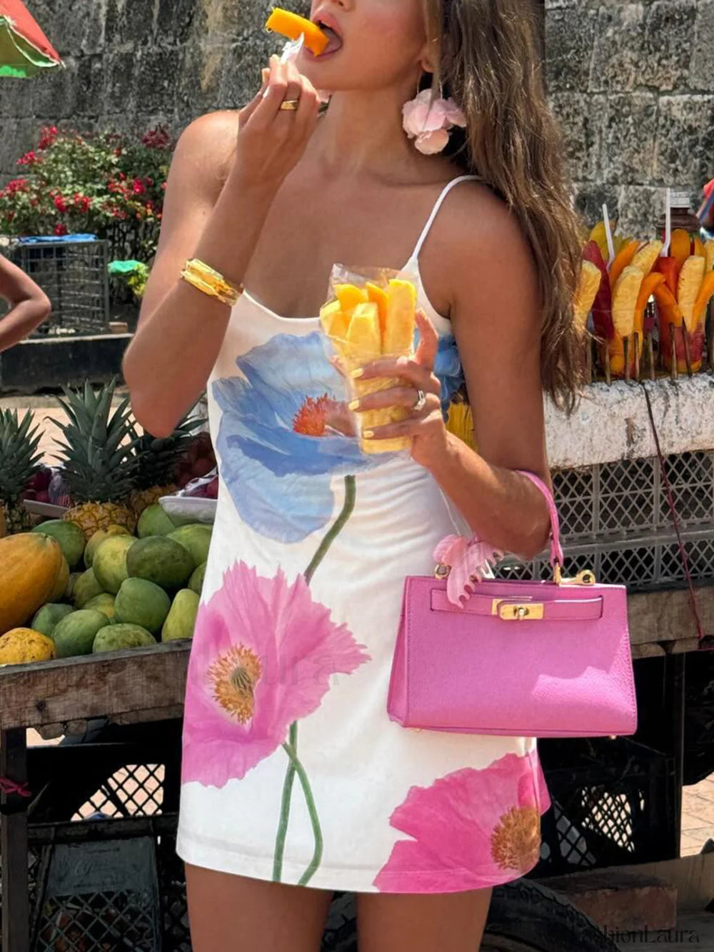 Backless Floral Short Dress Floral Dresses