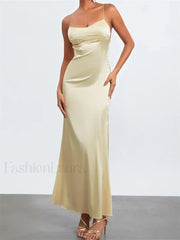 Backless Spaghetti Slim Maxi Dress