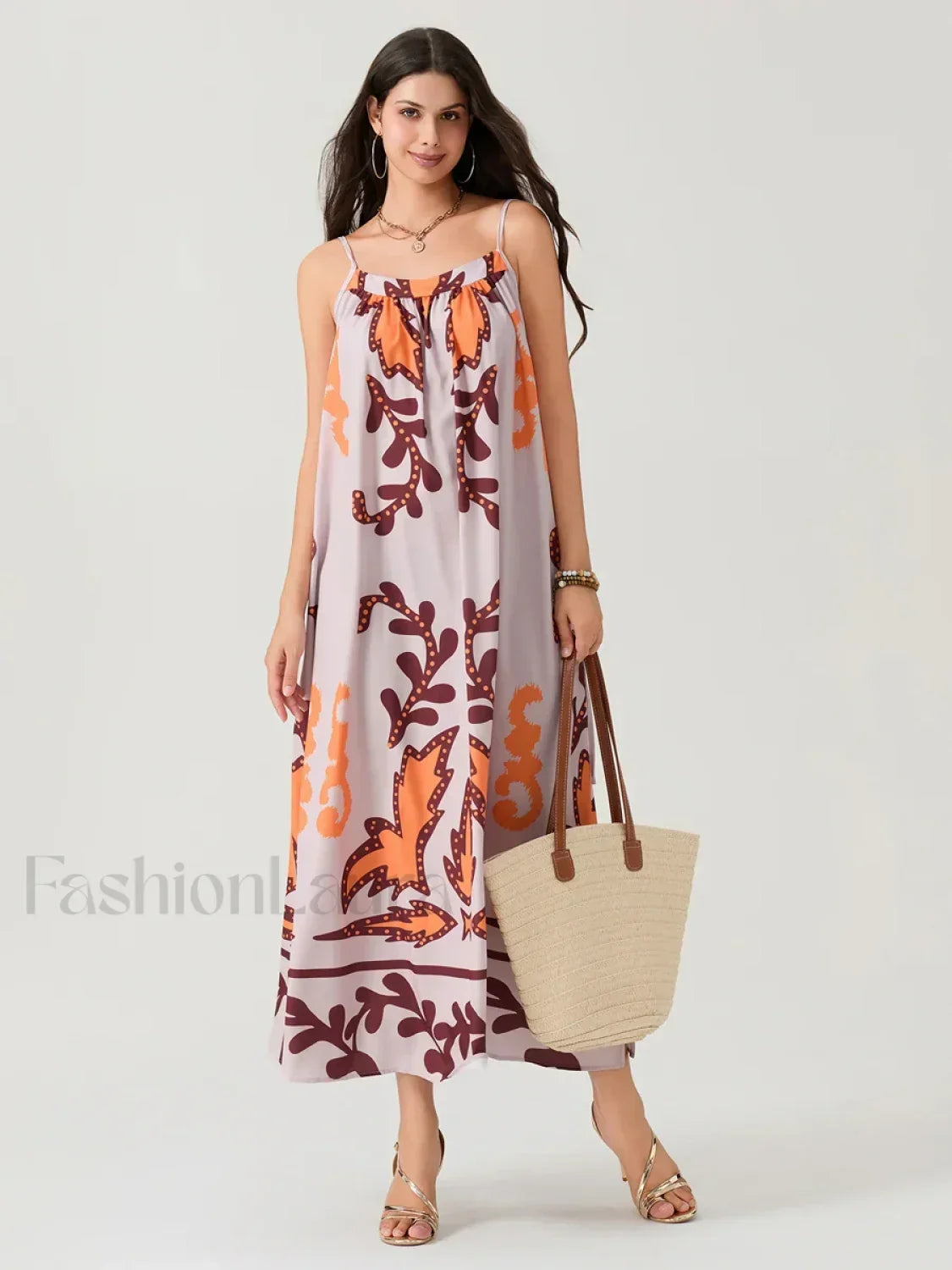 Backless Suspender Boho Dress Main image