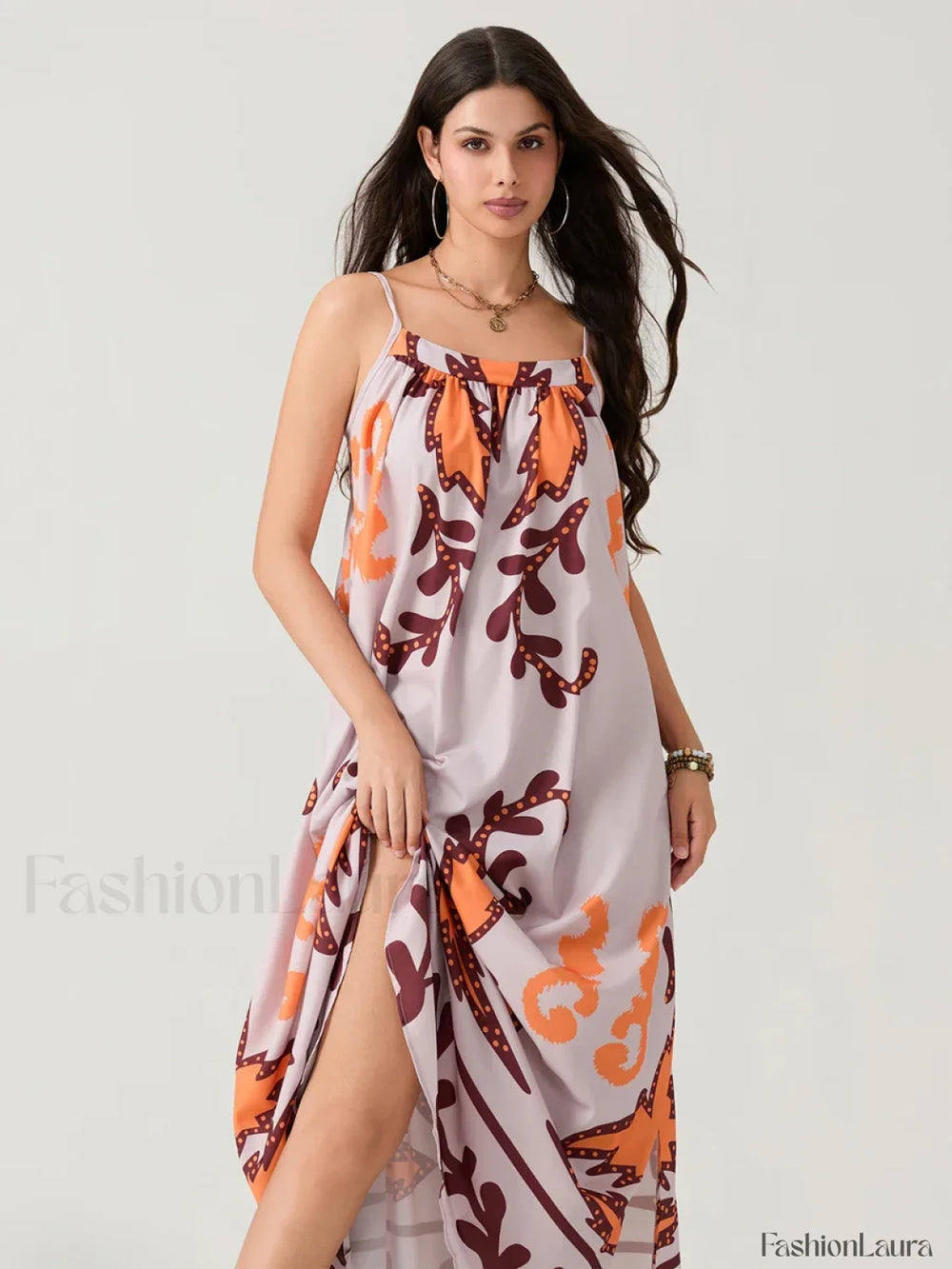 Backless Suspender Boho Dress