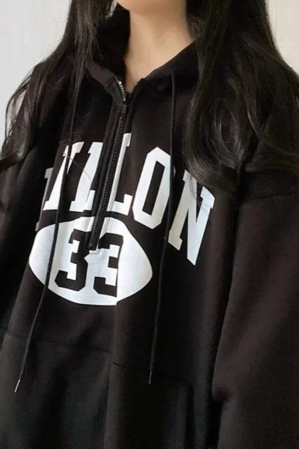 Baggy Korean Full Zip Up Hoodie