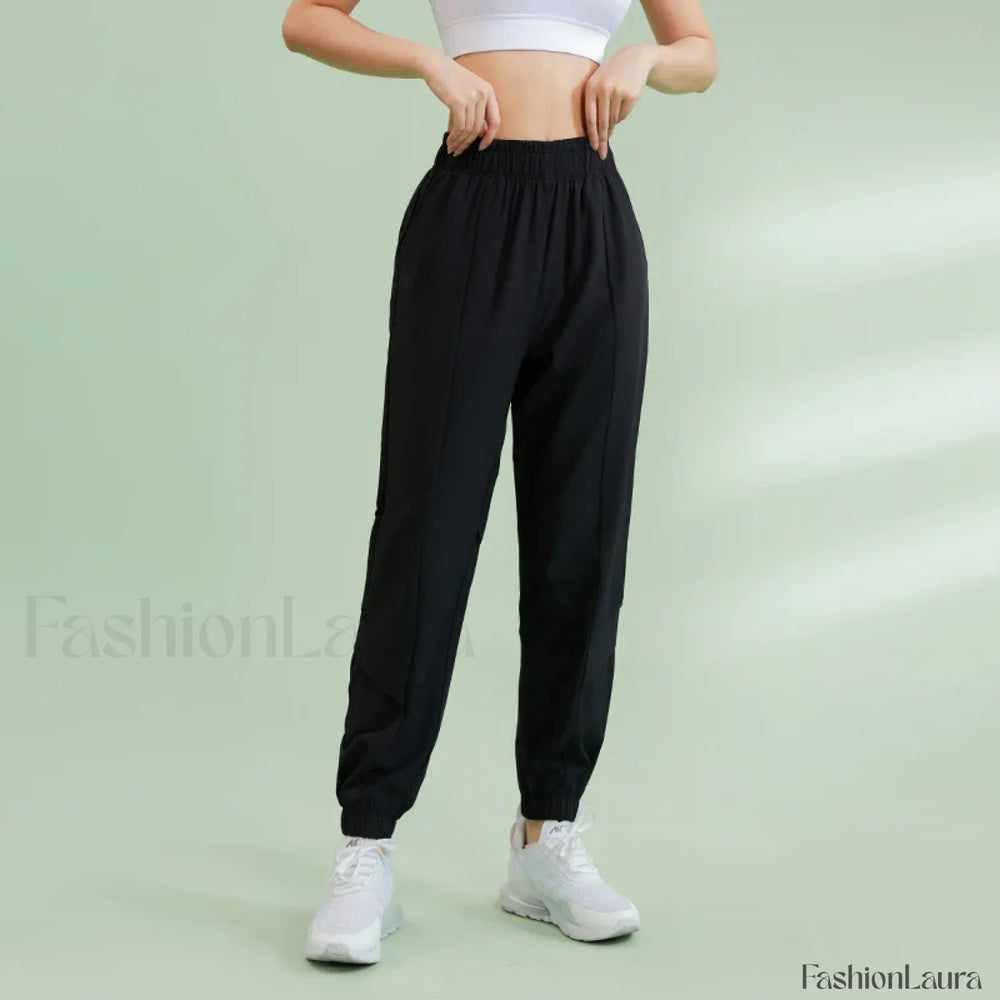 Baggy Wide Leg Outdoor Sweatpants black / S