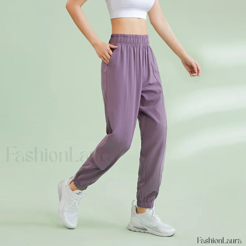 Baggy Wide Leg Outdoor Sweatpants purple / S