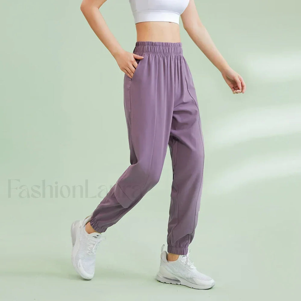 Baggy Wide Leg Outdoor Sweatpants purple / S