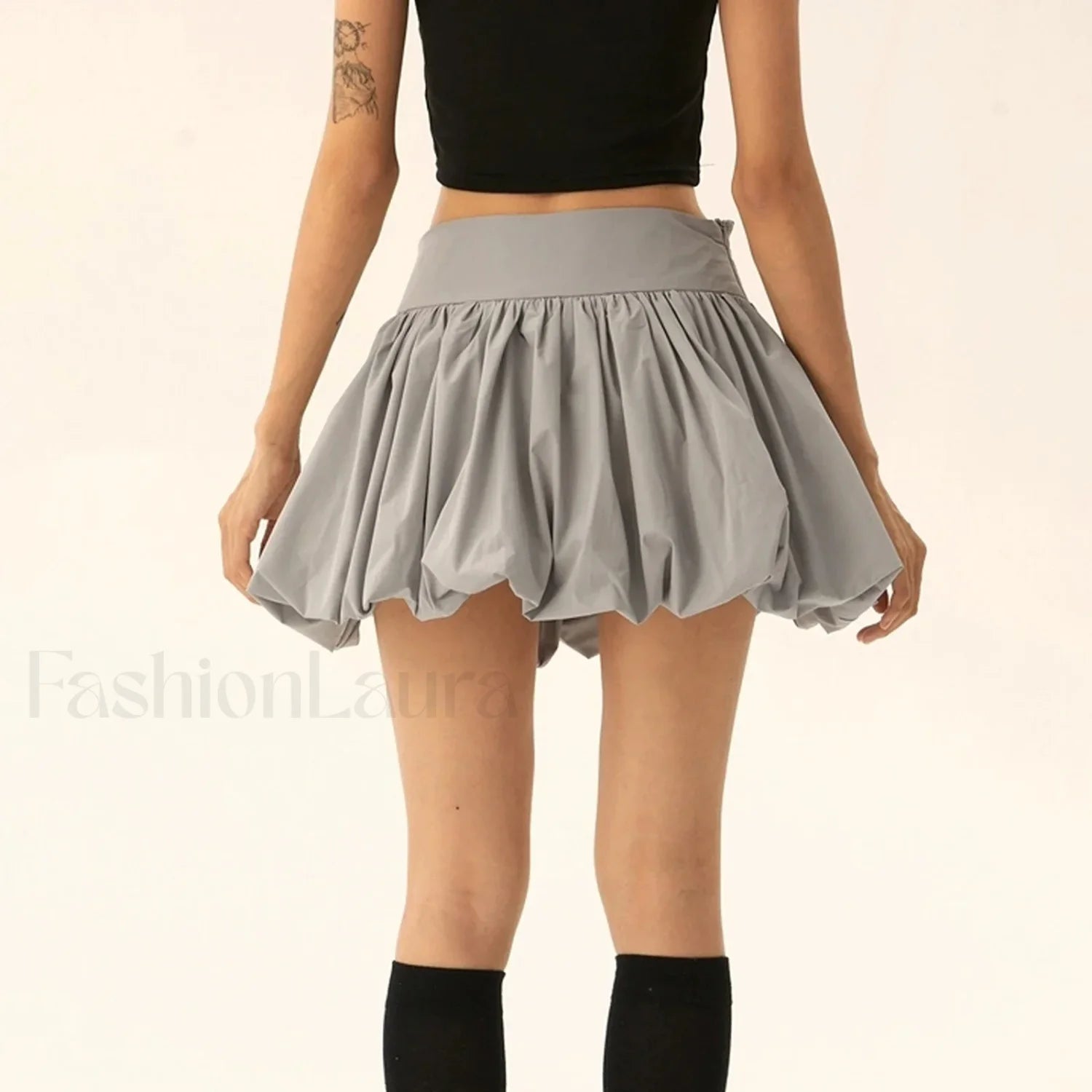 Balloon High Waist A-Line Skirt Secondary image