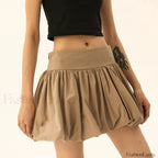 Balloon High Waist A Line Skirt COFFEE / S