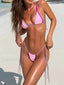 Bandage Thong Bikini Set pink 1 / S