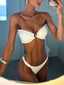 Bandeau Push Up Bikini Set white / S