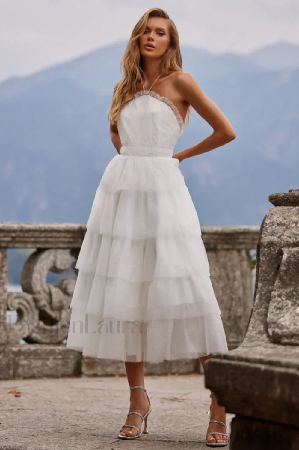 Barbara Elegant Maxi Dress S / White Main image