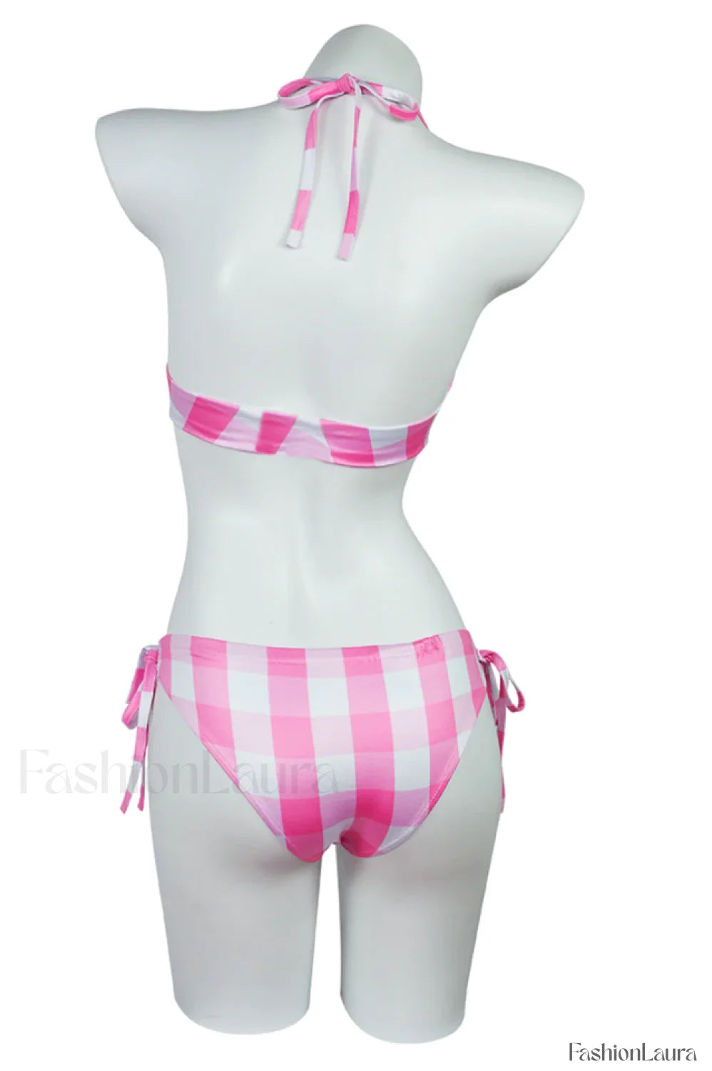 Barbie Movie Margot Charming Pink Plaid Check Dress