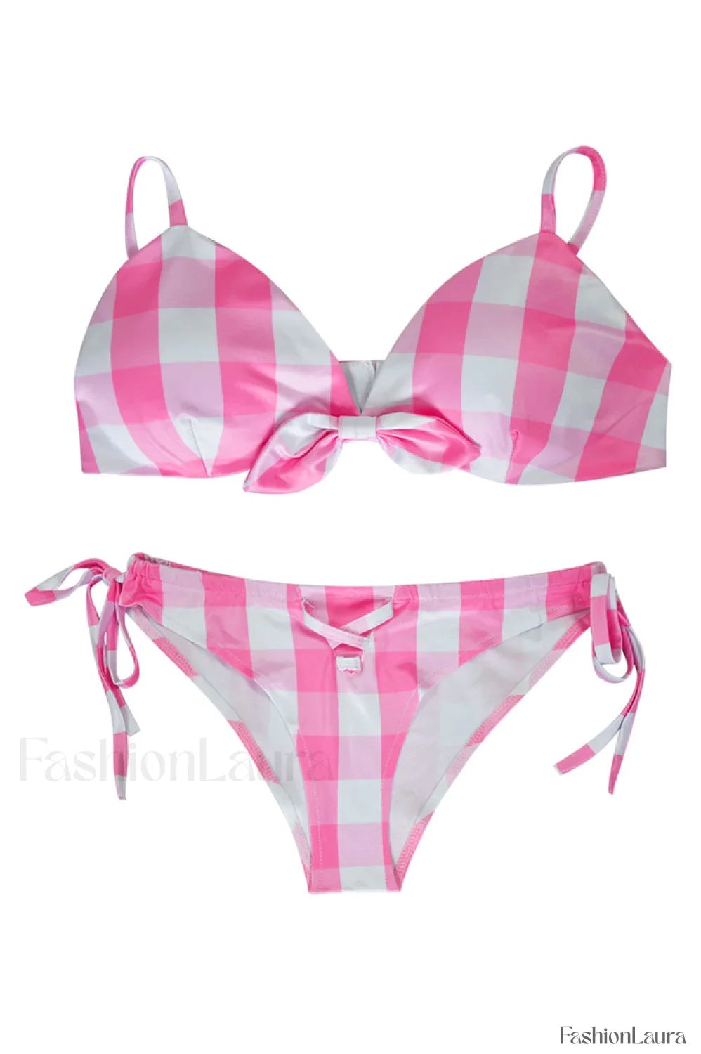 Barbie Movie Margot Charming Pink Plaid Check Dress S / Style 6