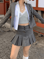 Basic Long Sleeve Button Blouse Shirts