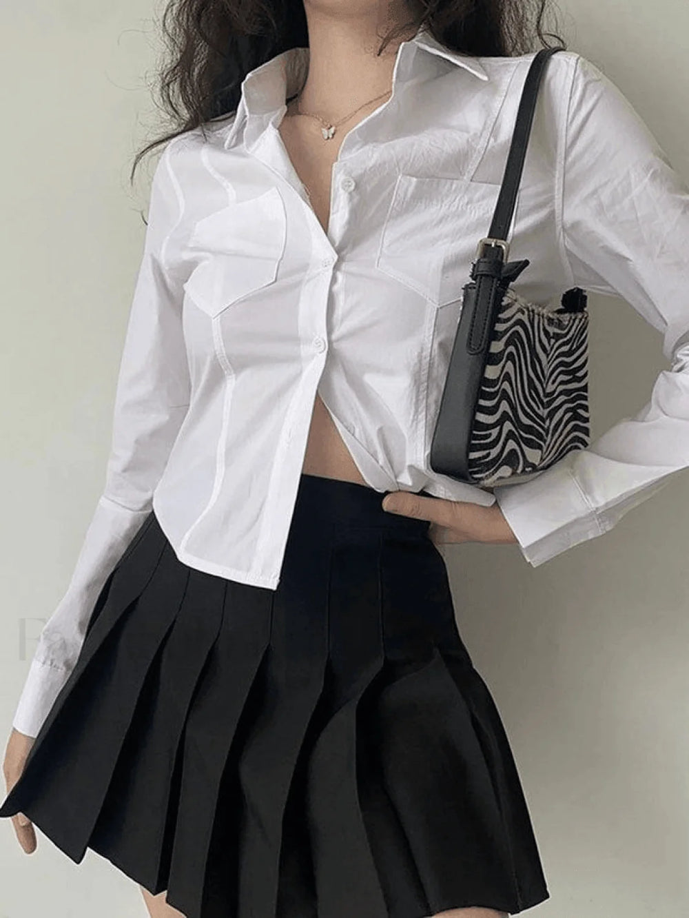 Basic Long Sleeve Button Blouse Shirts