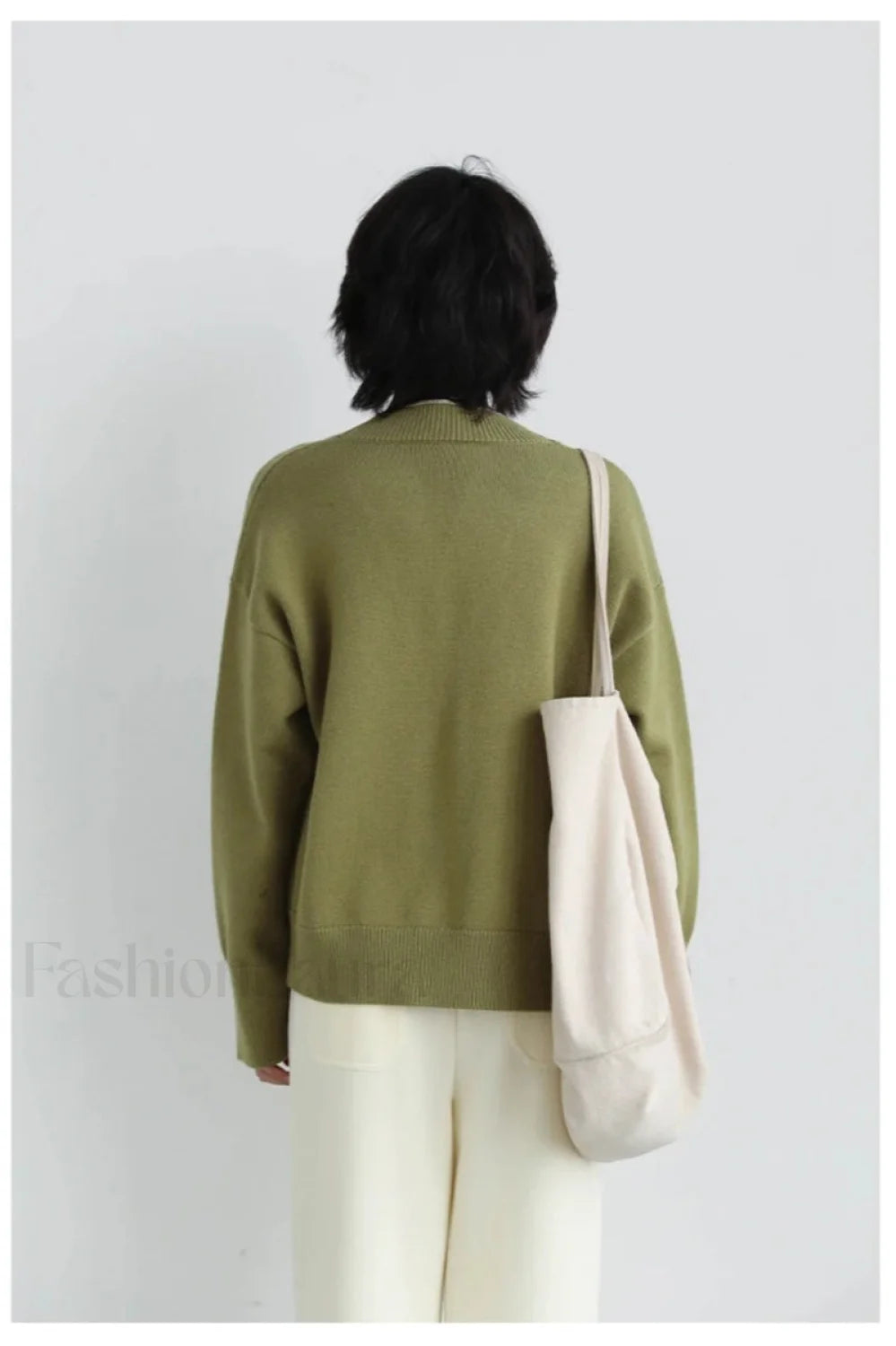 Basic V neck Loose Knit Cardigan