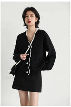 Basic V neck Loose Knit Cardigan