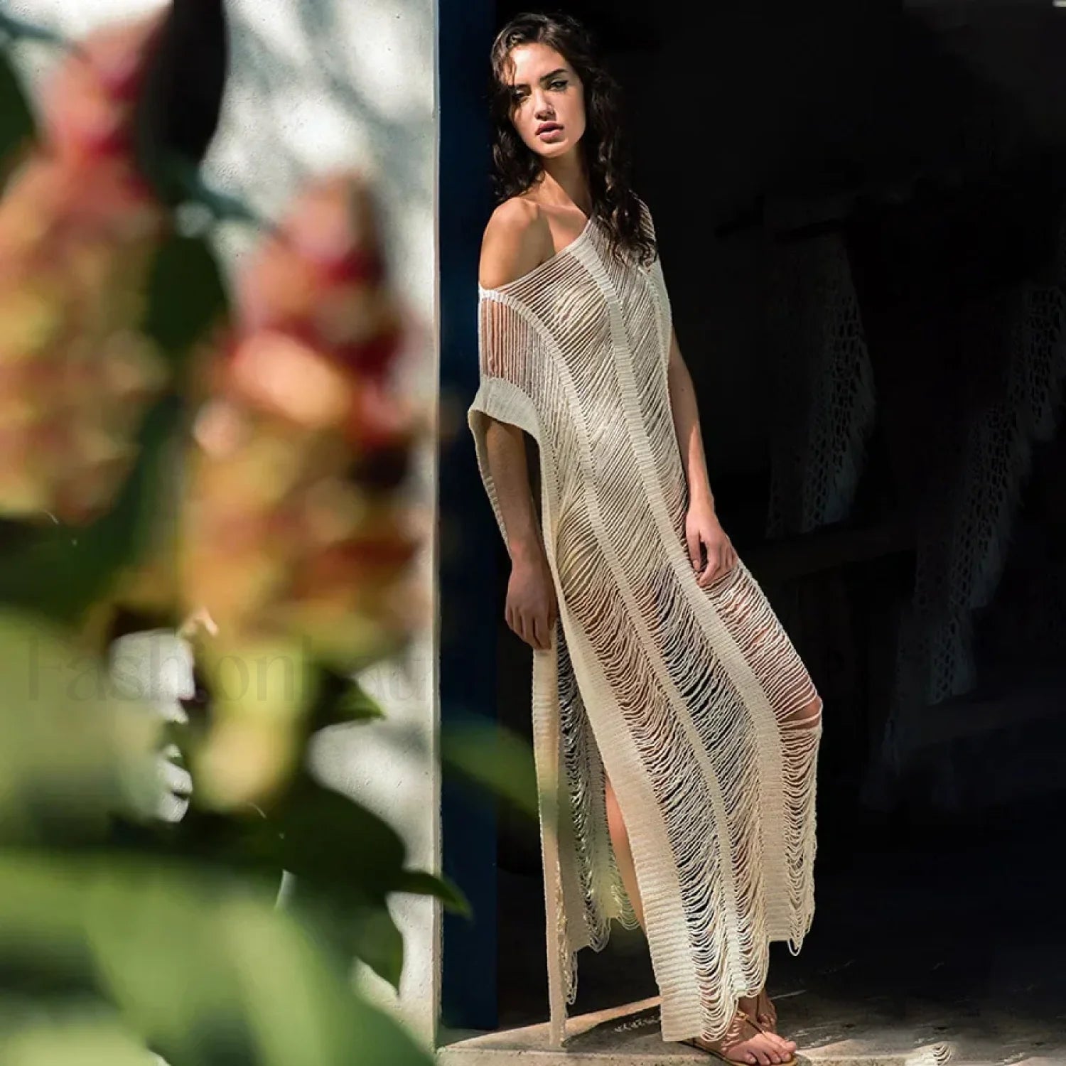 Bat Sleeve Knitted Skirt Cover Up Secondary image