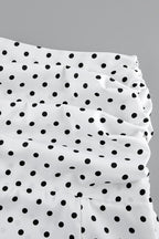 High Waist Polka Dot Bodycon Maxi Skirt