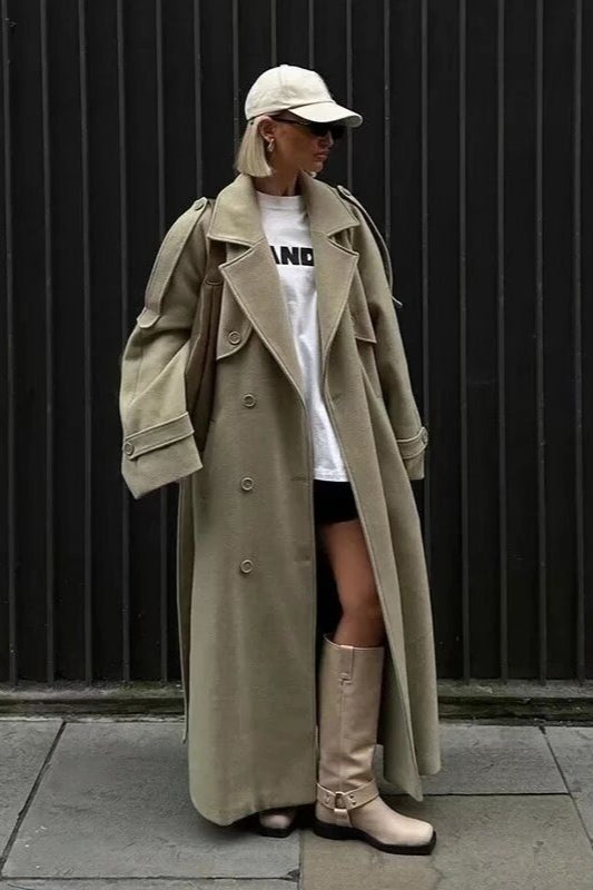 Wide Notch Lapel Single Breasted Overcoat Secondary image