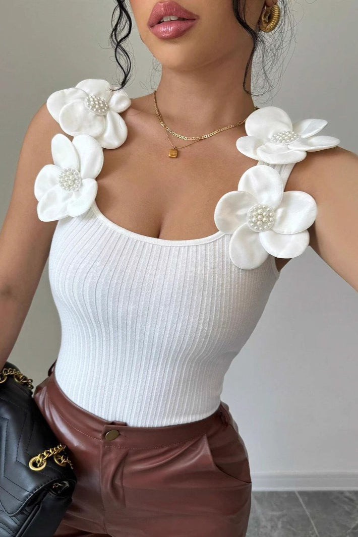 Floral Applique Knit Top Secondary image