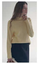 Thermal Mock Neck Solid Knit Top