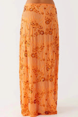 Beaded Sequin Embroidery Bodycon Maxi Skirt