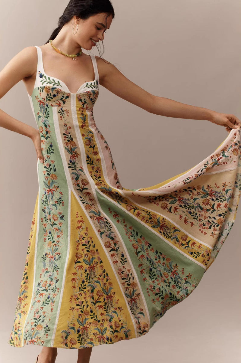 Halter Floral Printed Boho Dress Main image