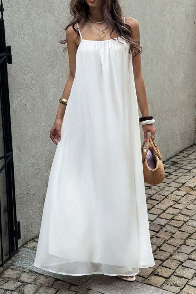 Chiffon Spaghetti Strap Vacation Maxi Dress Main image