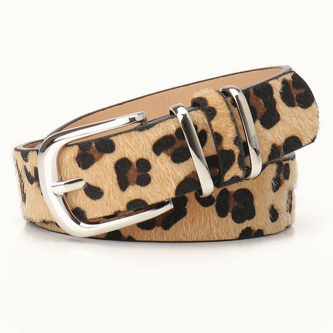 Leopard Double Ring Buckle Versatile Waist Belt Main image
