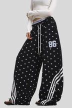 All Over Star Stripe Barrel Leg Sweatpants