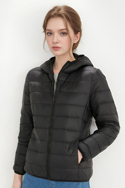 Lightweight Slim Fit Hooded Puffer Jacket