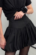 Cotton A-Line High Waist Versatile Mini Skirt