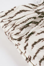 Zebra Print Contrast Low Rise Slim Flare Pants